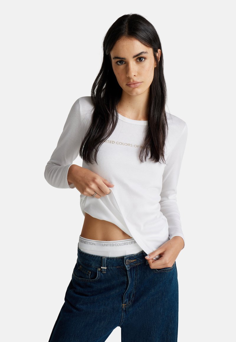 United Colors of Benetton Maglietta a manica lunga - white