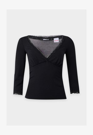 Gina Tricot, QUARTER SLEEVE - Горнище на пижама - black