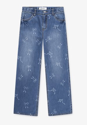 Abercrombie & Fitch DISCHARGE WIDE LEG - Jeans straight leg - dusk