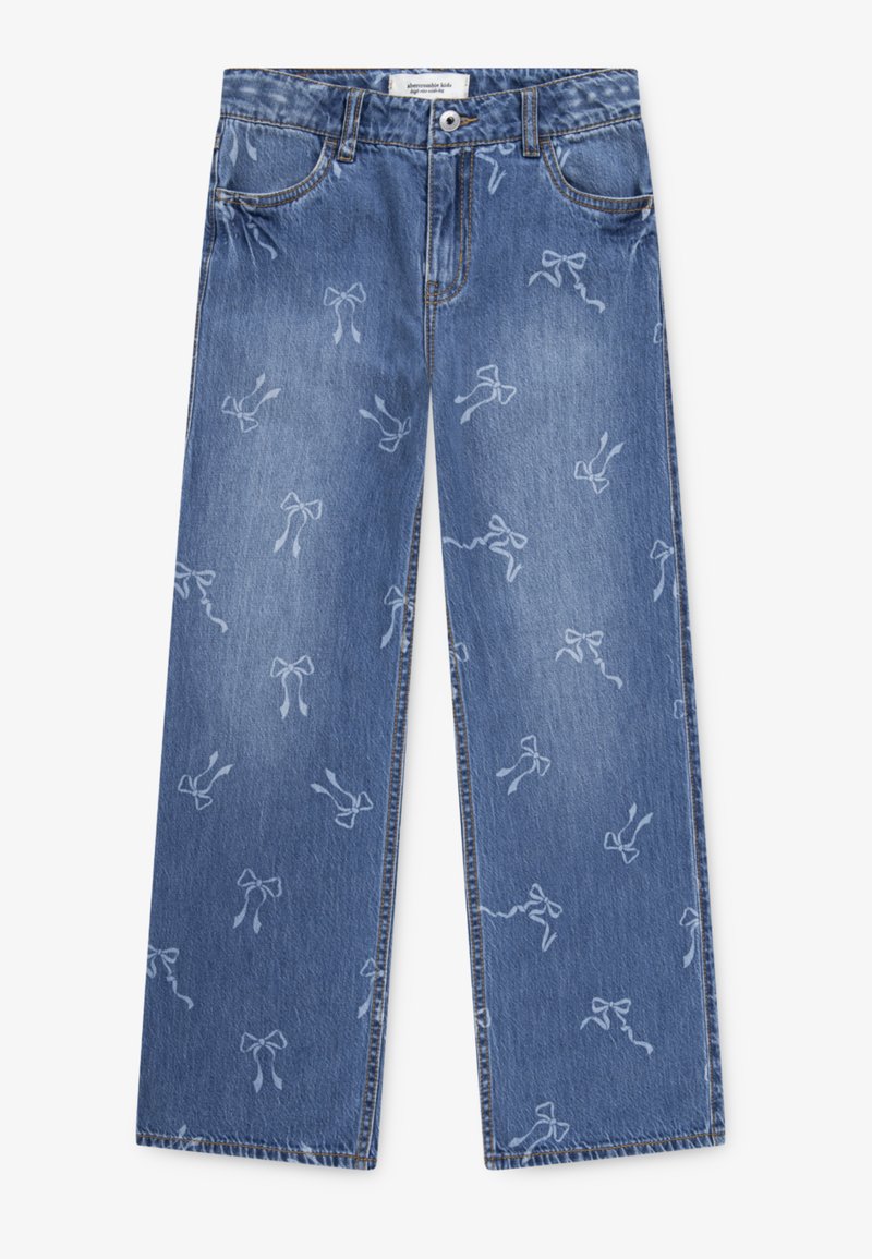 Abercrombie & Fitch DISCHARGE WIDE LEG - Jeans straight leg - dusk