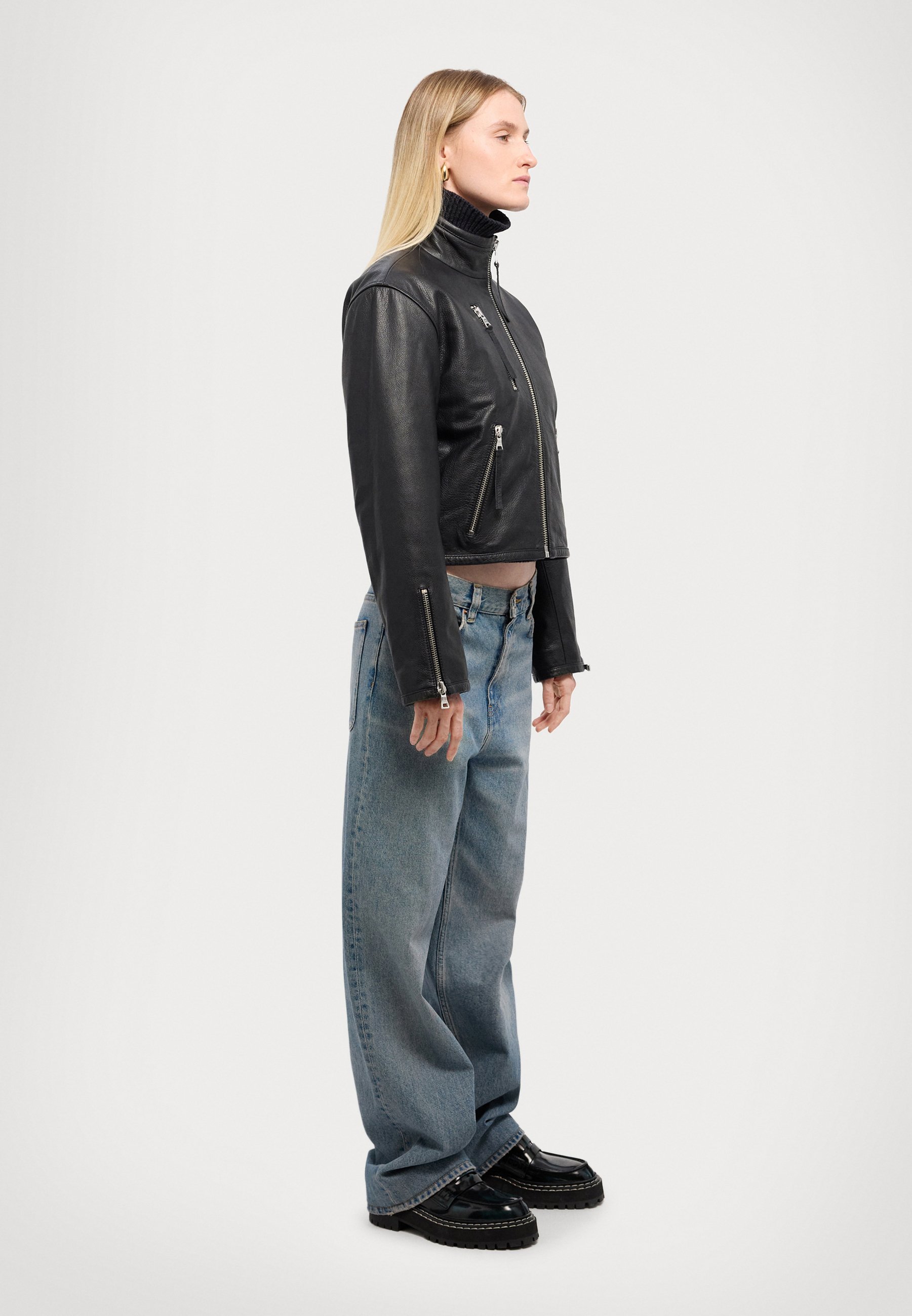 Won Hundred LAZER - Leather jacket - black - Zalando