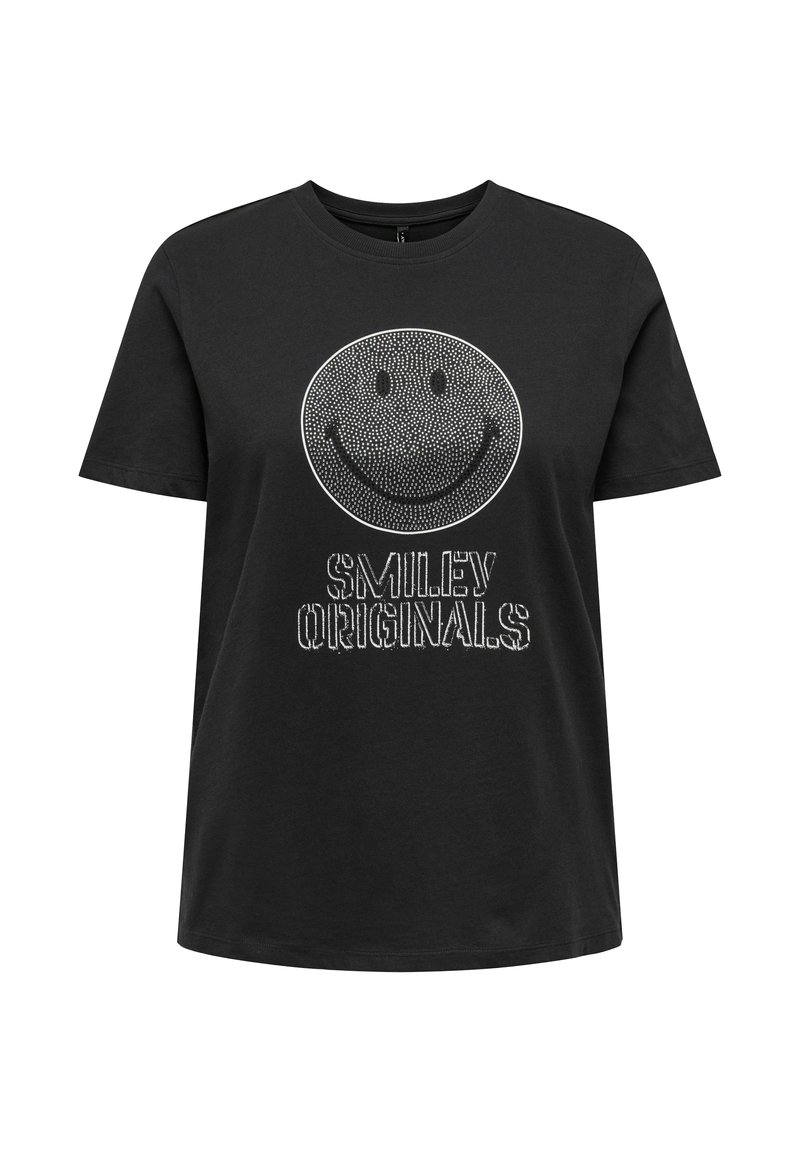 ONLY Onlmickey Life Maglietta Manica Corta Girocollo Valentina Primavera, Nero, M Donna