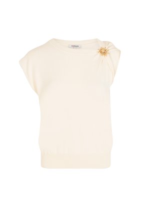 Morgan, MORGAN MORGAN SLEEVELESS ASYMMETRIC TOP - Top - ivoire