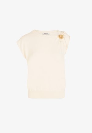 Morgan, MORGAN MORGAN SLEEVELESS ASYMMETRIC TOP - Top - ivoire
