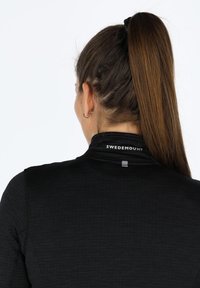 Swedemount TRAIL STRETCH - Felpa con zip - black melange lt pink