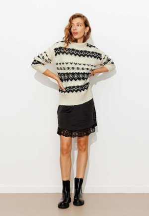 PULL EN JACQUARD SCANDINAVE - Pullover - ecru
