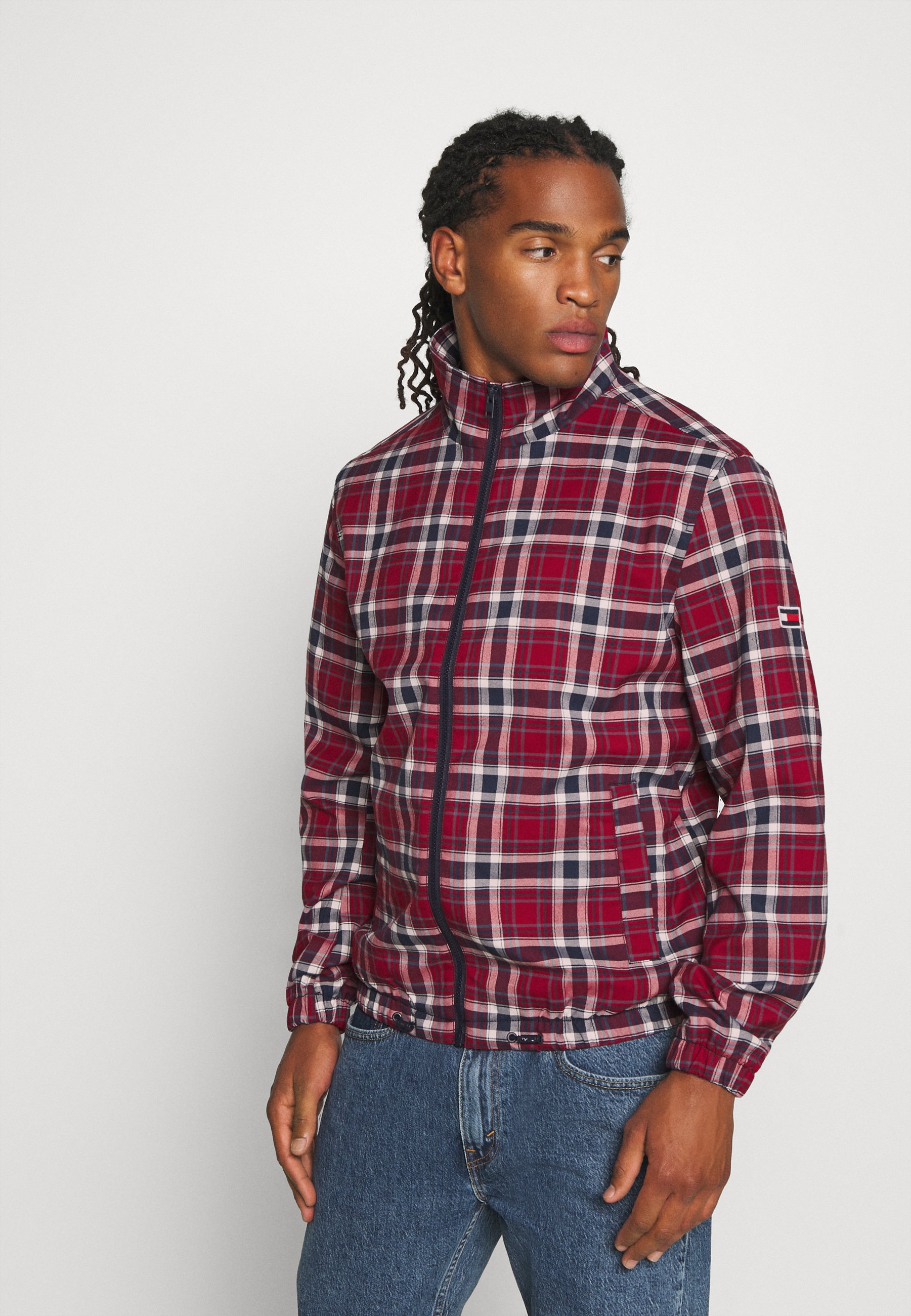 tommy jeans plaid jacket