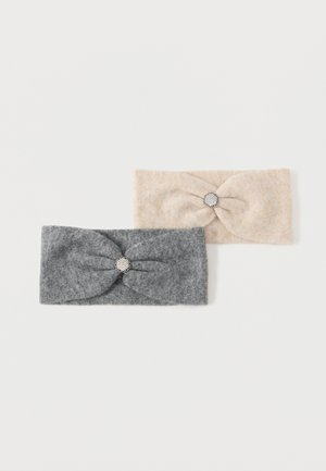 ONLHAVEN GLITTER HEADBAND 2 PACK - Kõrvasoojendajad - dark grey melange/pumice stone