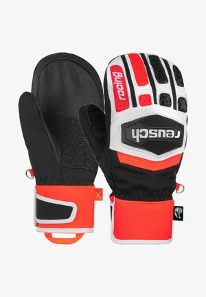 Mittens - black/white/fluo red