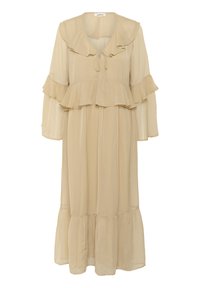 JATESSAN FRILL LS - Nappali ruha - travertine