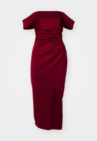 WEDDING VINCENZO ROUCHED MIDI - Jerseykleid - wine