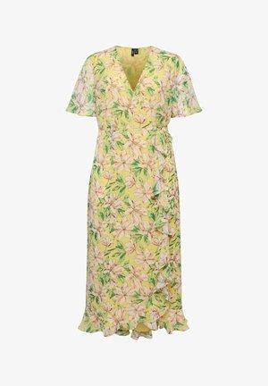 Vero Moda Curve, KLEID VMCZILLE LANGES KLEID - Maxi-jurk - pale banana