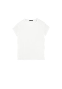 Massimo Dutti SHORT SLEEVE WITH ROUND NECK - T-shirts basic - white