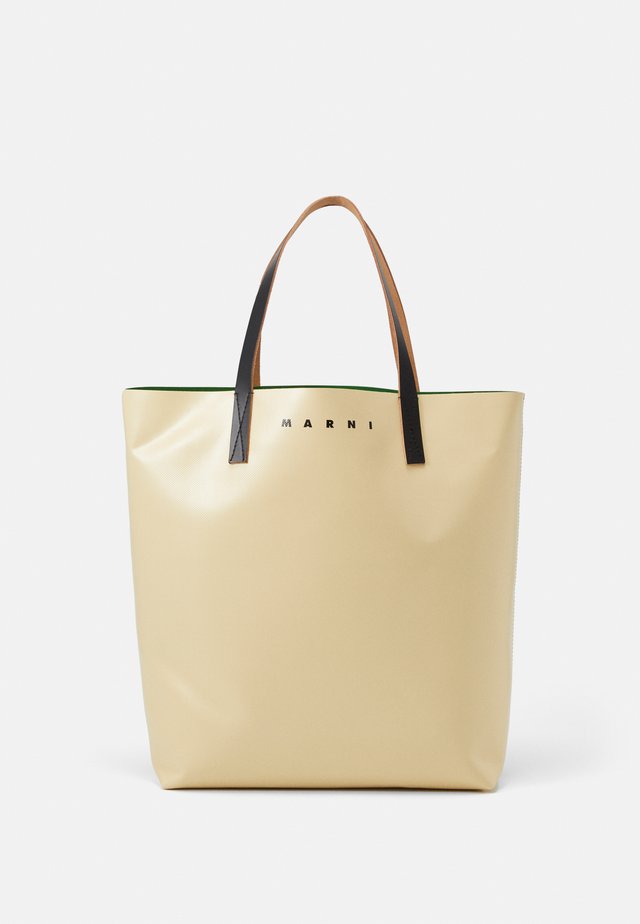 UNISEX - Tote bag - soft beige/garden green/black