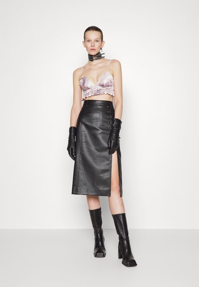 ROKH BRA RUFFLES - Μπλούζα - purple