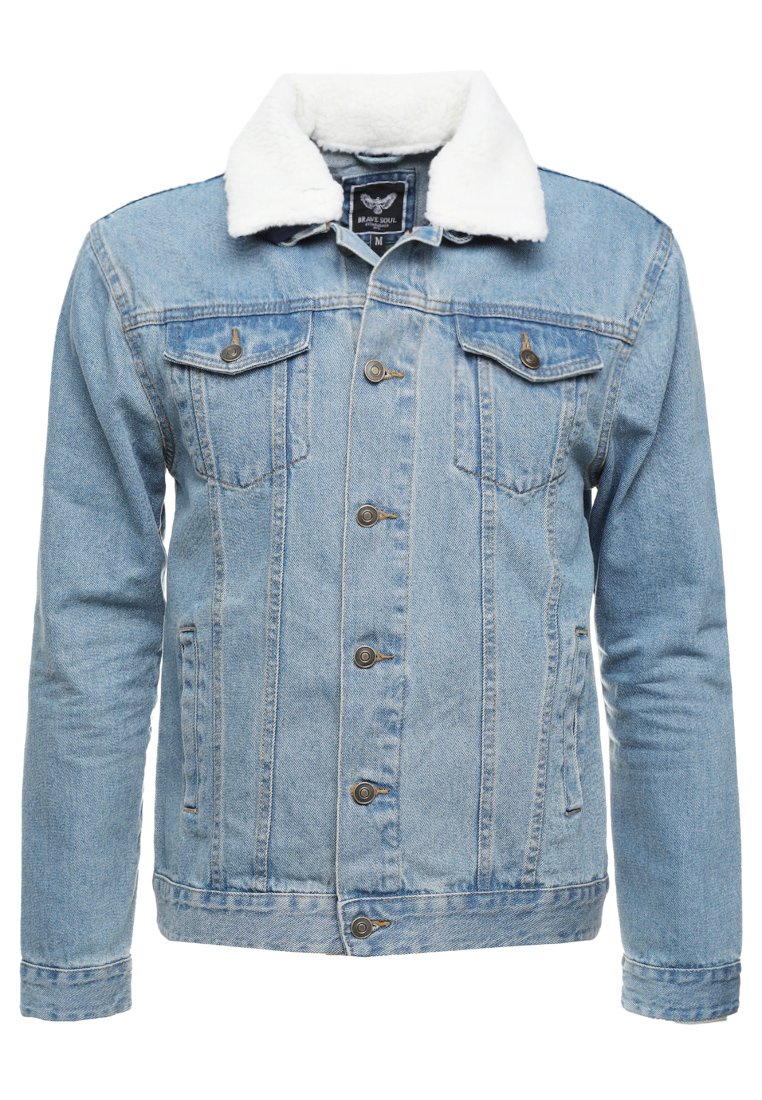 Brave Soul MJK-LARSON - Džinsinis švarkelis - blue denim/šviesiai mėlyno  džinso - Zalando.lt