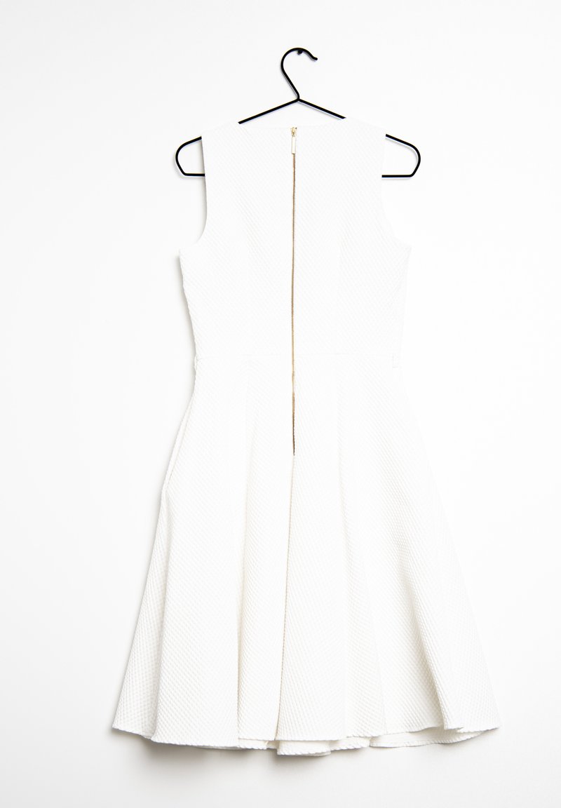 white plus size babydoll dress White Pearled Babydoll Dress