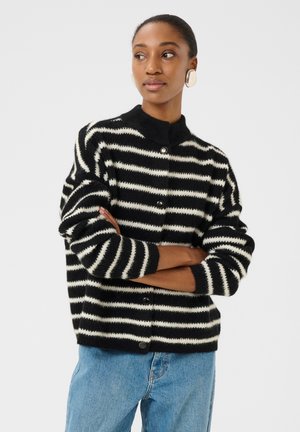 Kardigan - black ivory striped
