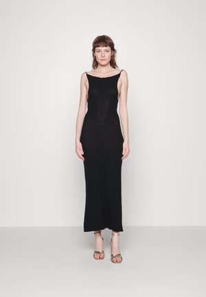 DELICATE STRAP DRESS - Robe pull - black