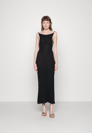 DELICATE STRAP DRESS - Rochie tricotată - black