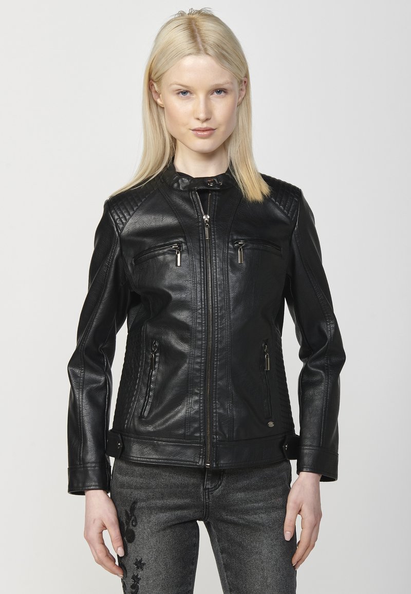 Koroshi - Faux leather jacket - black, Enlarge