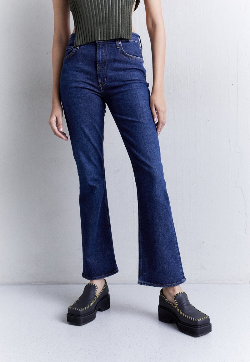 Agolde - NICO  - Jean bootcut - black denim, Agrandir