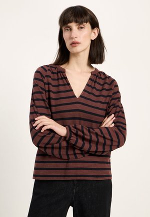 LANIUS, Langarmshirt - bitter chocolate   black