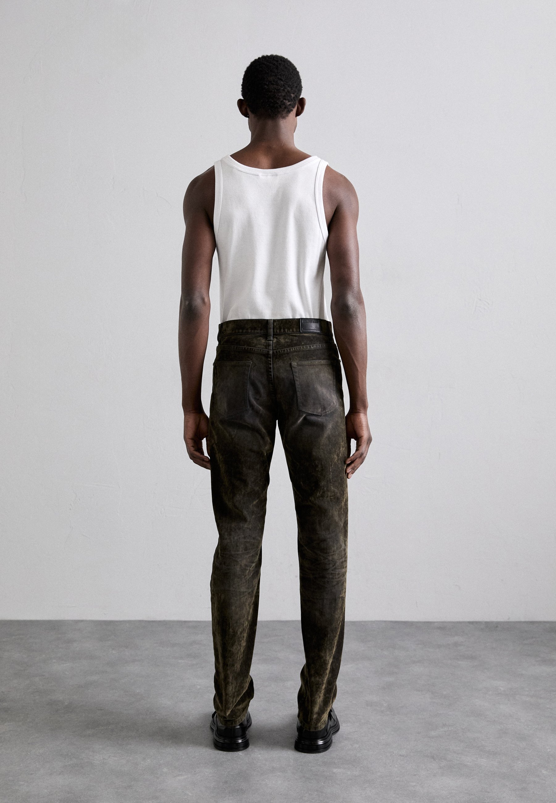 Helmut Lang MID RISE SLIM - Slim fit jeans - flocked olive/black