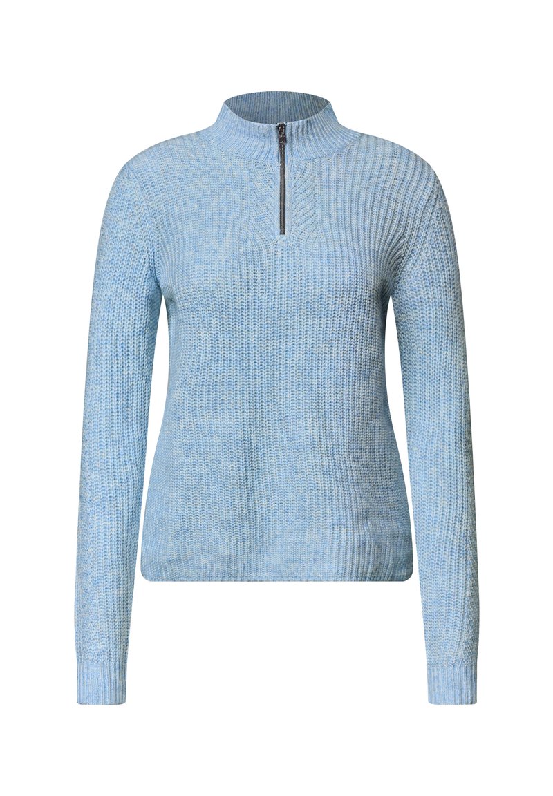 Cecil SOLID-COLOURED SWEATER WITH A ZIPPER - Strickpullover - light ...