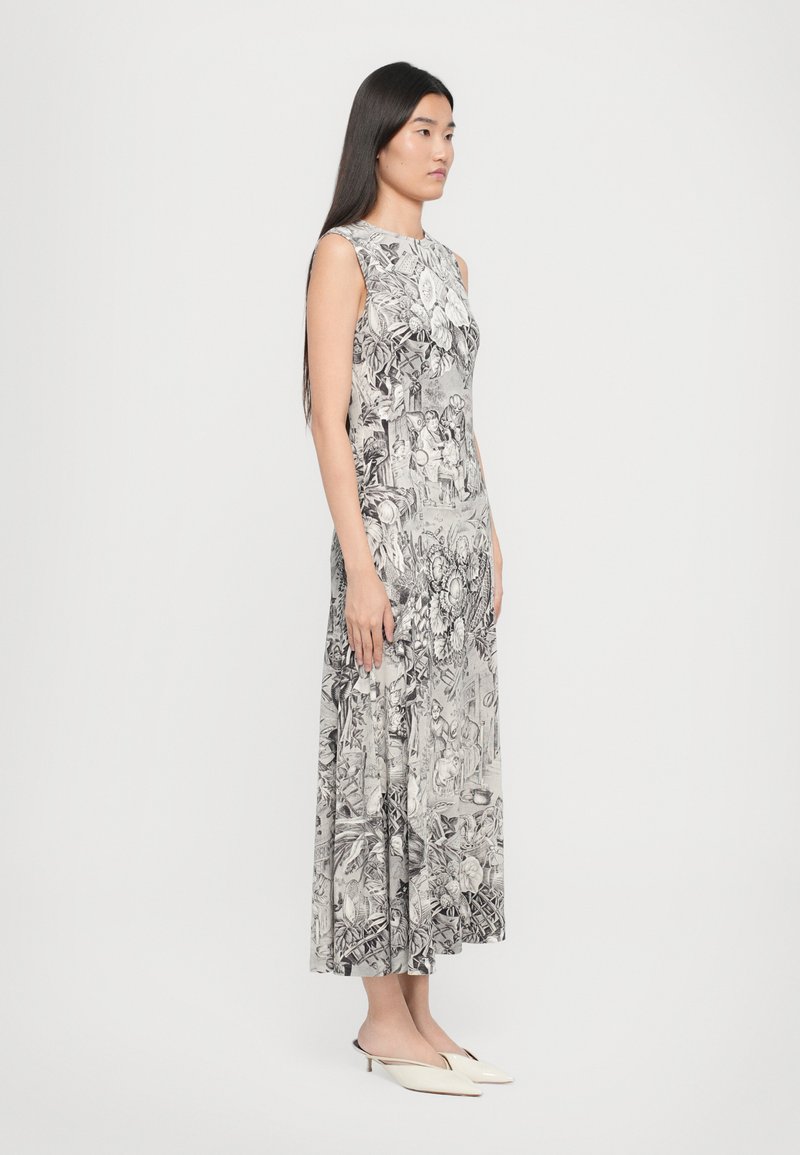 Tory Burch PRINTED DRESS - Day dress - grey alien/grey - Zalando