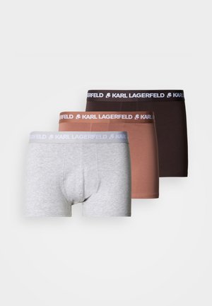 LOGO TRUNK 3 PACK - Boxer Briefs - malt/coffee/light grey