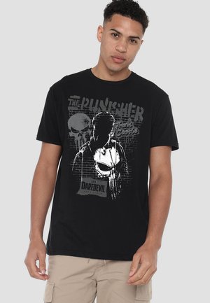DAREDEVIL BORN AGAIN THE PUNISHER GRAFFITI - Print T-shirt - black