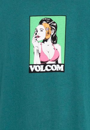 Volcom UNDERFACED - Camiseta estampada - evergreen