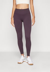Fabletics SEAMLESS HIGH WAISTED LEGGING - Tajice - deep plum