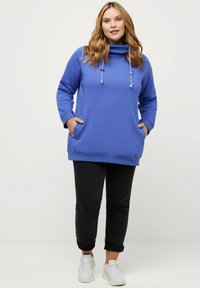 Ulla Popken MIT STEHKRAGEN RAGLANFORM LANGE ÄRMEL  - Felpa - dark blue