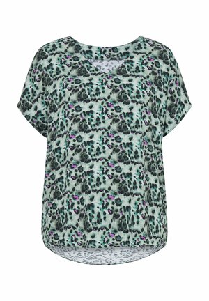 Studio Untold, BLUSENSHIRT, OVERSIZED, COLOR-LEO - Bluse - cactus
