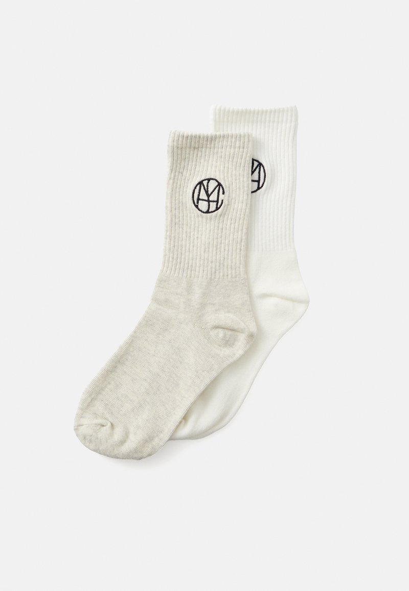 MSCH Copenhagen - ICON KEY UNISEX 2 PACK - Zeķes - white/light grey, Palielināt
