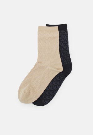 adidas Originals MONO CREW UNISEX 2 PACK - Kojinės - black/khaki