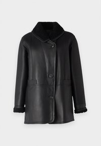 NAPPA COAT - Giacca di pelle - black silky