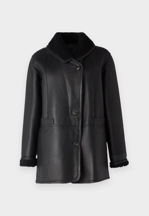 STUDIO ID NAPPA COAT - Leather jacket - black silky
