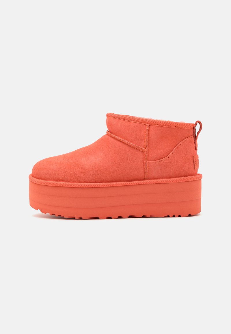 UGG CLASSIC ULTRA MINI PLATFORM - Ankelboots - vibrant coral