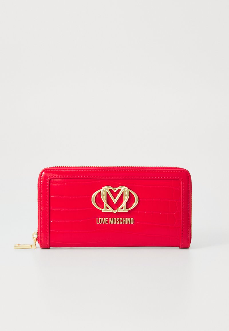 Love Moschino SHINY CROCO - Wallet - rosso