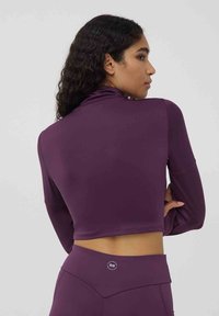 Terranova CROP - Felpa con zip - viola scuro