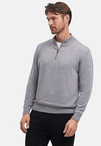 FALKE BASIC LAMBSWOOL HALF-ZIP - Maglione - grey-heather