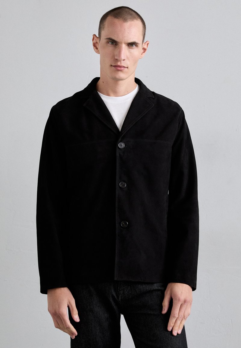 Theory REECE - Giacca di pelle - black