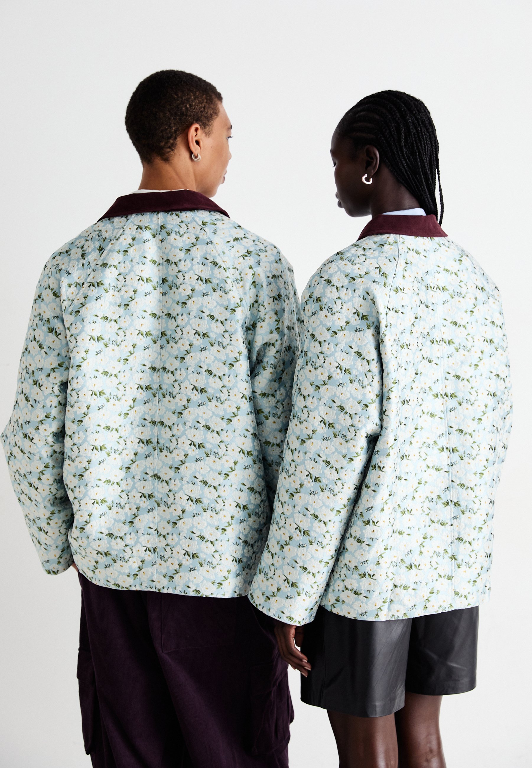 ジャケット・アウター sister jane Mist Jacquard Jacket S Sister Jane MIST JACQUARD JACKET UNISEX - Summer jacket - blue