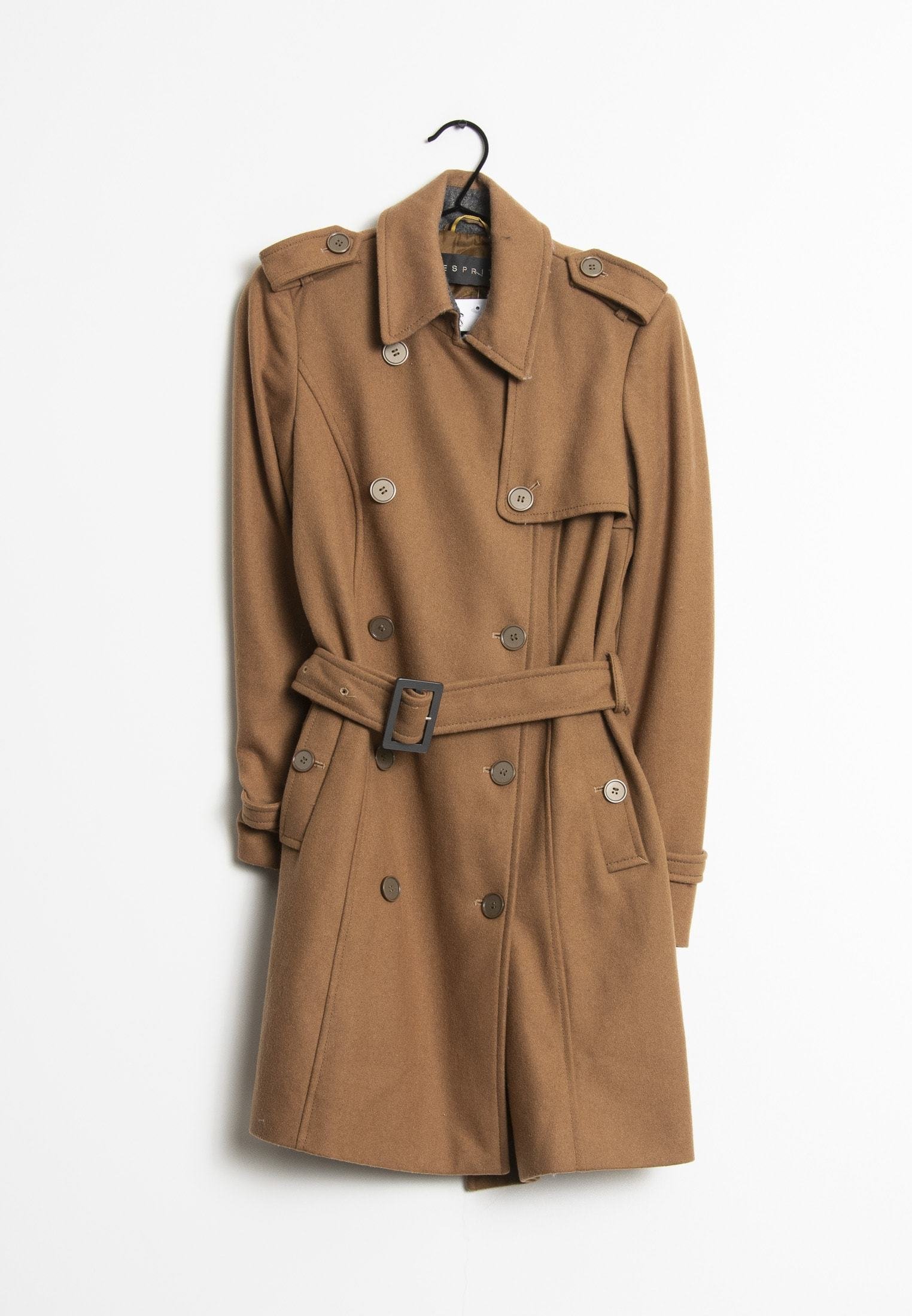 Mujer Esprit Maxi Gabardina Con Algodón Ecológico Light Khaki | Chaquetas Y  Abrigos ⋆ Isabel Alcantud