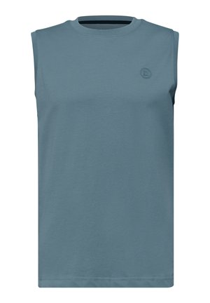 Street One MEN, BASIC TANK TOP WITH ROUND NECK - Top - lake blue