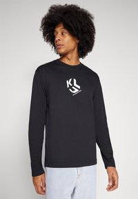 Karl Lagerfeld Jeans LONG-SLEEVED MONOGRAM - Top s dlhým rukávom - black