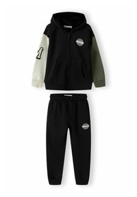 MINOTI ZIP THROUGH AND JOGGERS SET - Trenirka - black